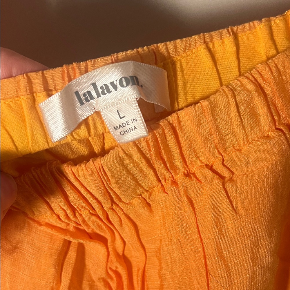 Vibrant Orange Ruffled Mini Dress - Picture 2 of 3